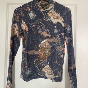 Scotch & Soda Blue Top with Artistic Print